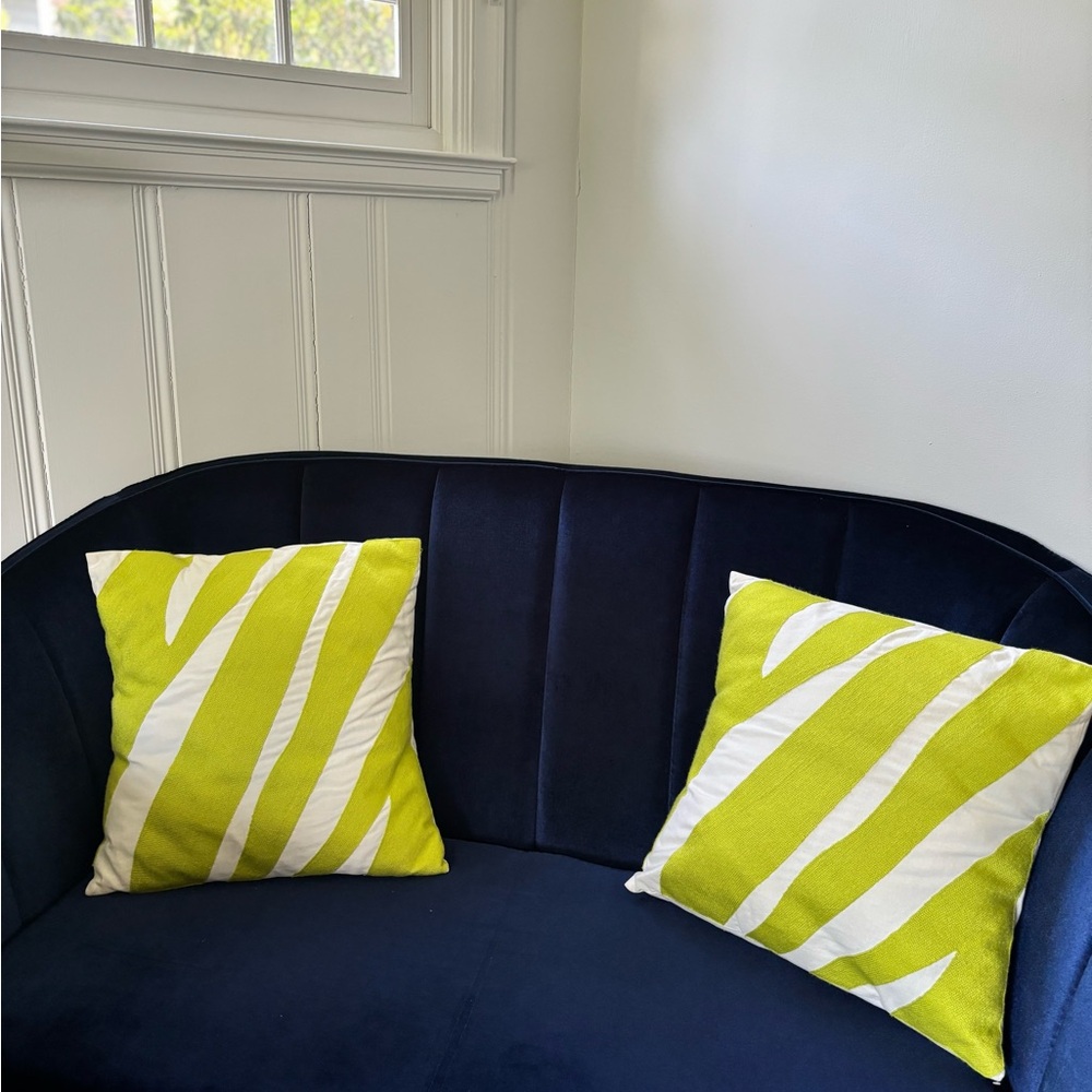 Pair of 18x18 Michael Kors decorative pillows.